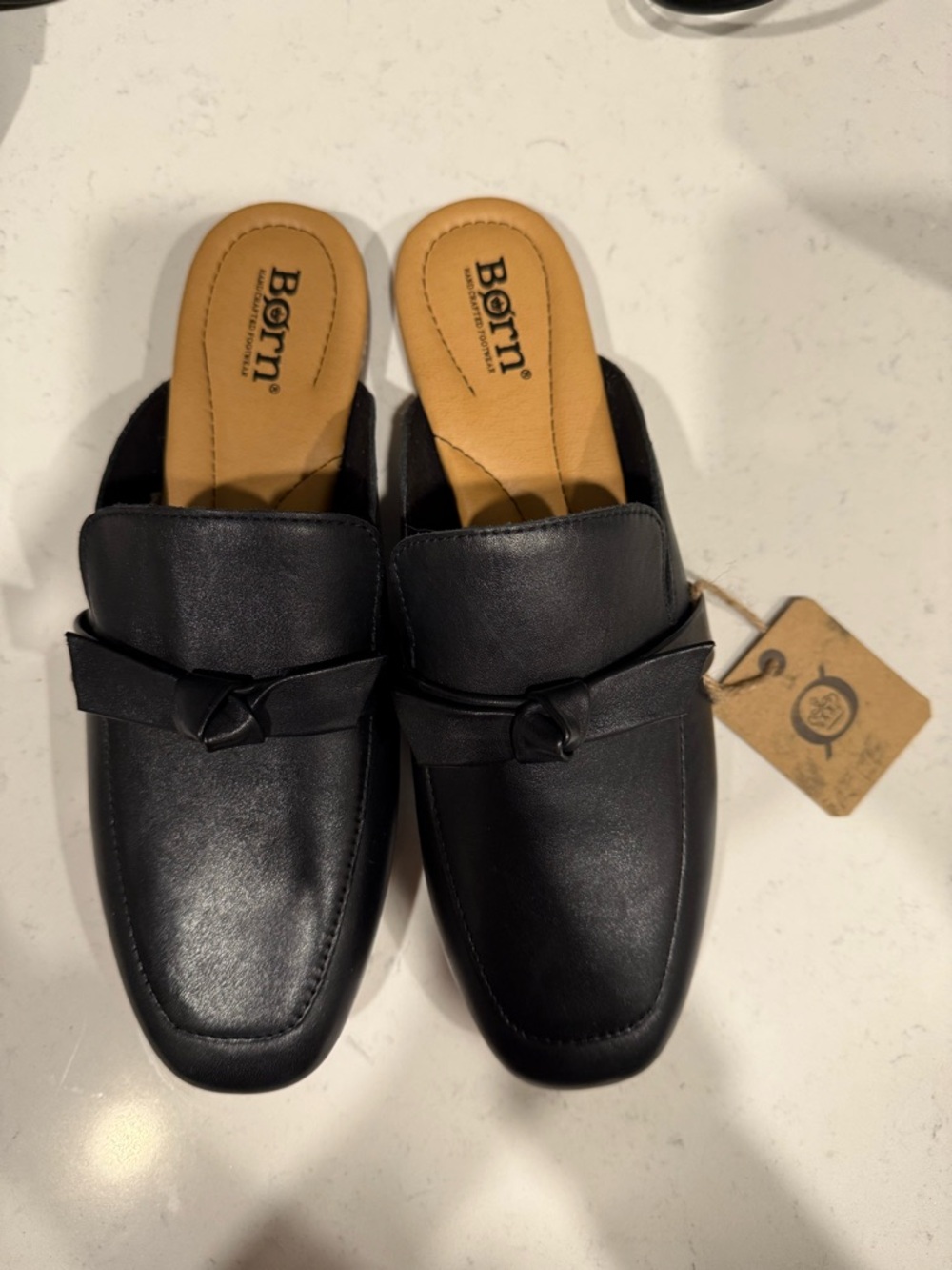 Born Black Knot-Detail Slip-On Mule